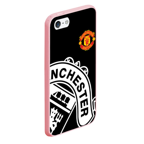 Чехол для iPhone 5/5S матовый Manchester United - Collections 2017 2018, цвет баблгам - фото 3