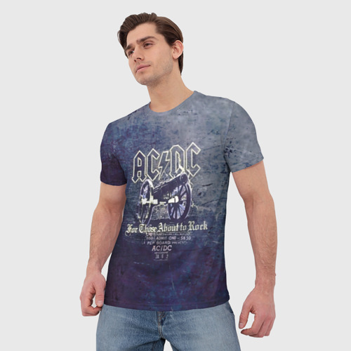 Мужская футболка 3D AC/DC пушка, цвет 3D печать - фото 3