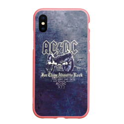 Чехол для iPhone XS Max матовый AC/DC пушка