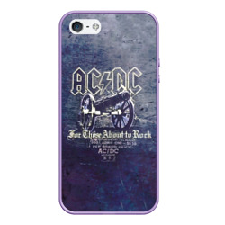 Чехол для iPhone 5/5S матовый AC/DC пушка