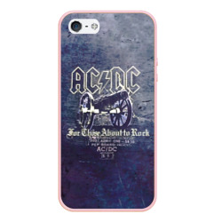 Чехол для iPhone 5/5S матовый AC/DC пушка