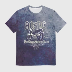 Мужская футболка 3D AC/DC пушка