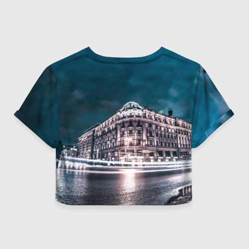 Женская футболка Crop-top 3D 870 лет Москве, цвет 3D печать - фото 2