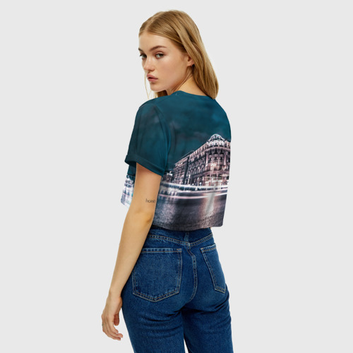 Женская футболка Crop-top 3D 870 лет Москве, цвет 3D печать - фото 5