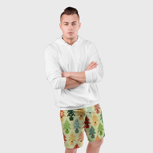 Мужские шорты спортивные Новогоднее настроение, цвет 3D печать - фото 5
