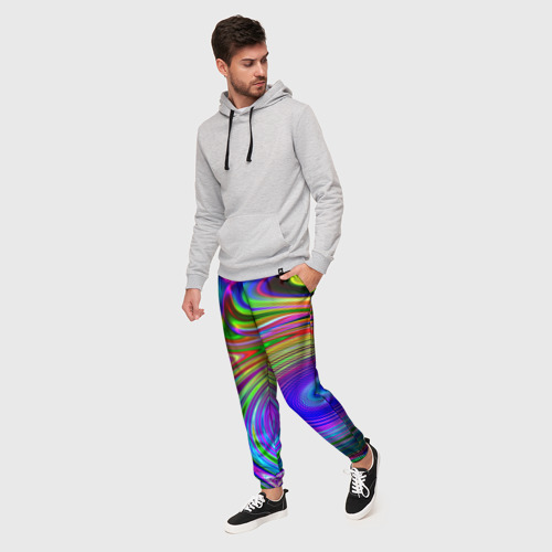 Мужские брюки 3D Галлюцинации, цвет 3D печать - фото 3