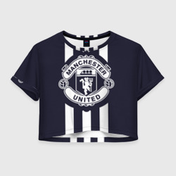 Женская футболка Crop-top 3D Manchester United - Back to School