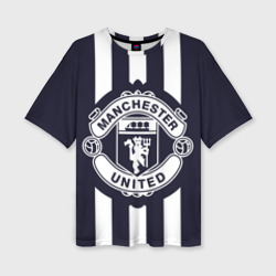 Женская футболка oversize 3D Manchester United - Back to School