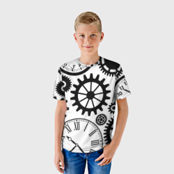 Детская футболка 3D Часы и шестеренки - фото 2