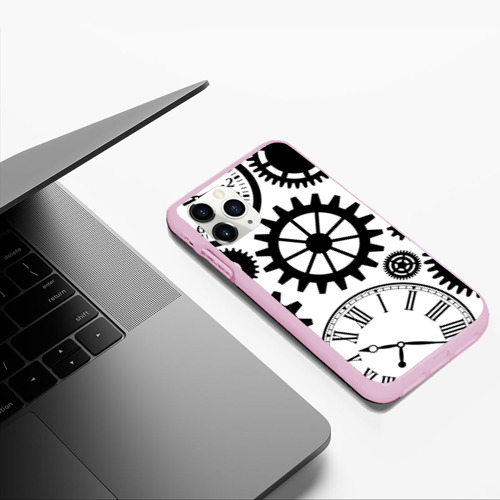Чехол для iPhone 11 Pro Max матовый с принтом Часы и шестеренки, фото #5