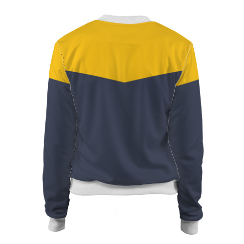 Женский бомбер 3D Paris Saint-Germain - Navy Yellow Collections 2022, цвет белый - фото 2