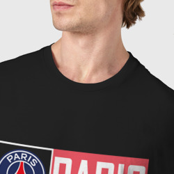 Футболка с принтом Paris Saint-Germain - New collections для мужчины, вид на модели спереди №4. Цвет основы: черный