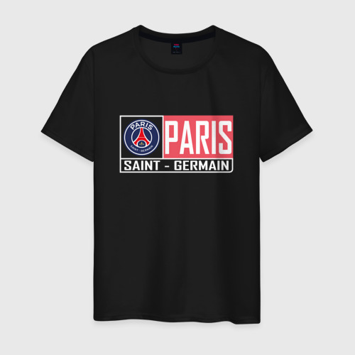 Мужская футболка из хлопка с принтом Paris Saint-Germain - New collections, вид спереди №1