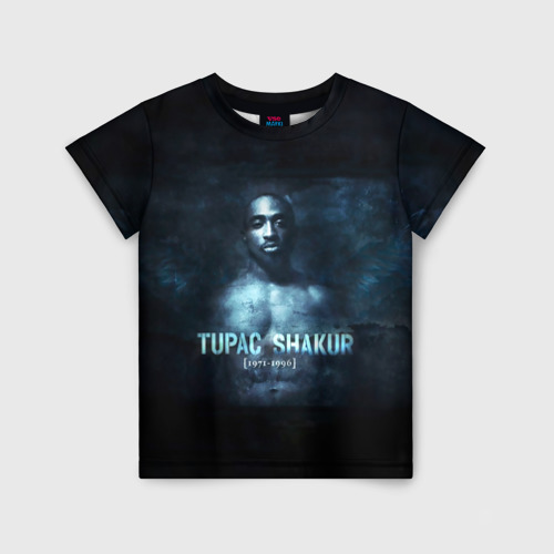 Детская футболка 3D Tupac Shakur 1971-1996, цвет 3D печать