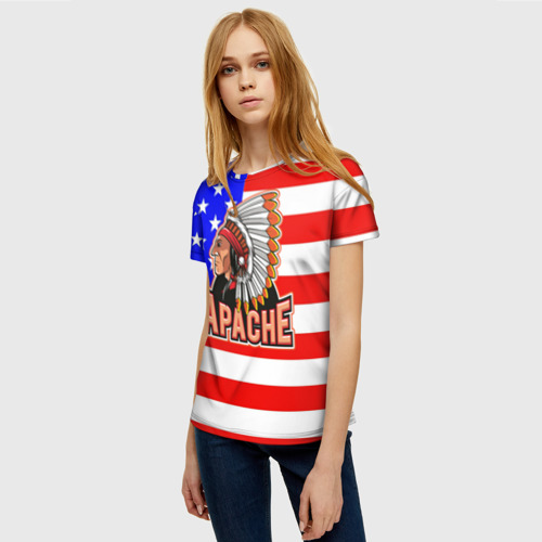 Женская футболка 3D Apache, цвет 3D печать - фото 3