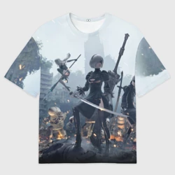Женская футболка oversize 3D Nier Automata