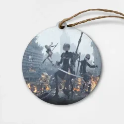 Деревянная игрушка круг Nier Automata