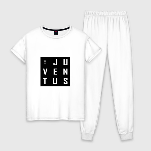 Женская пижама хлопок Juventus - New 2022, цвет белый