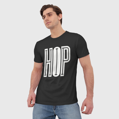Мужская футболка 3D с принтом Hip Hop, фото на моделе #1