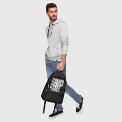 Рюкзак с принтом Хип хоп hip hop для любого человека, вид спереди №5. Цвет основы: белый