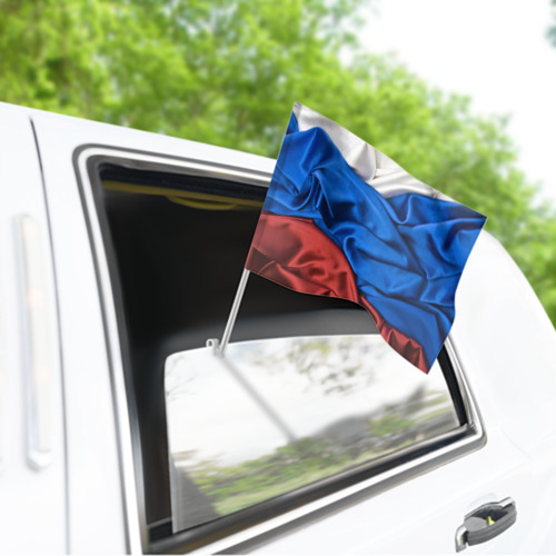 Флаг для автомобиля Российский Триколор - фото 3