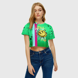Женская футболка Crop-top 3D Blink 182 - фото 2