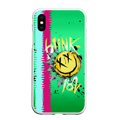 Чехол для iPhone XS Max матовый Blink 182, цвет белый