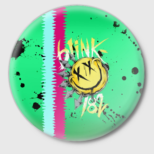 Значок с принтом Blink 182, вид спереди №1