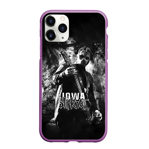 Чехол для iPhone 11 Pro Max матовый Slipknot iowa, цвет фиолетовый