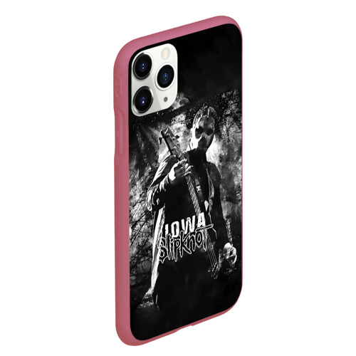 Чехол для iPhone 11 Pro Max матовый Slipknot iowa, цвет малиновый - фото 3