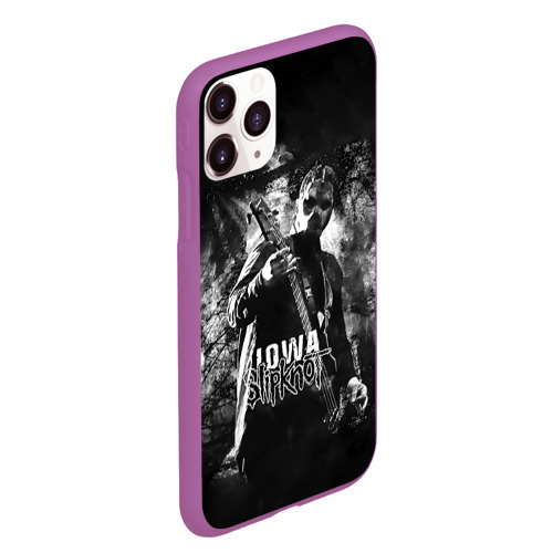 Чехол для iPhone 11 Pro Max матовый Slipknot iowa, цвет фиолетовый - фото 3