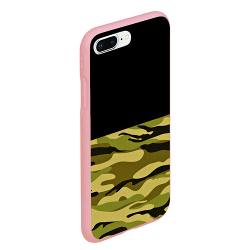 Чехол для iPhone 7Plus/8 Plus матовый с принтом Лесной Камуфляж, вид сбоку #3