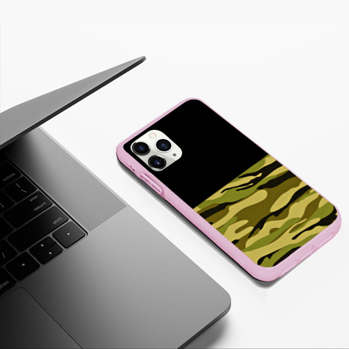 Чехол для iPhone 11 Pro Max матовый с принтом Лесной Камуфляж, фото #5