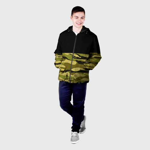 Мужская куртка 3D с принтом Лесной Камуфляж, фото на моделе #1