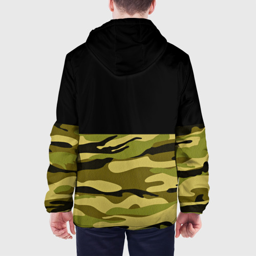 Мужская куртка 3D с принтом Лесной Камуфляж, вид сзади #2