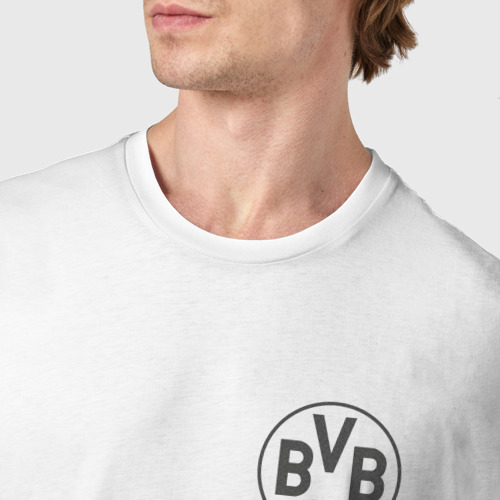 Мужская футболка хлопок Borussia Dortmund - Vintage style (New Collections 2018), цвет белый - фото 6