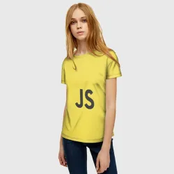 Женская футболка 3D Javascript - фото 2