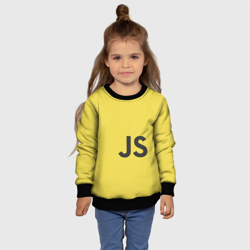 Детский свитшот 3D с принтом JavaScript, фото #4