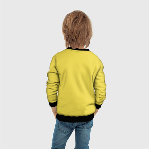 Детский свитшот 3D с принтом JavaScript, вид сзади #2