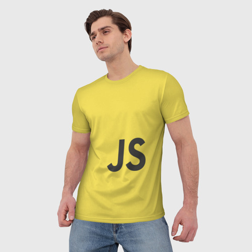 Мужская футболка 3D Javascript - фото 3