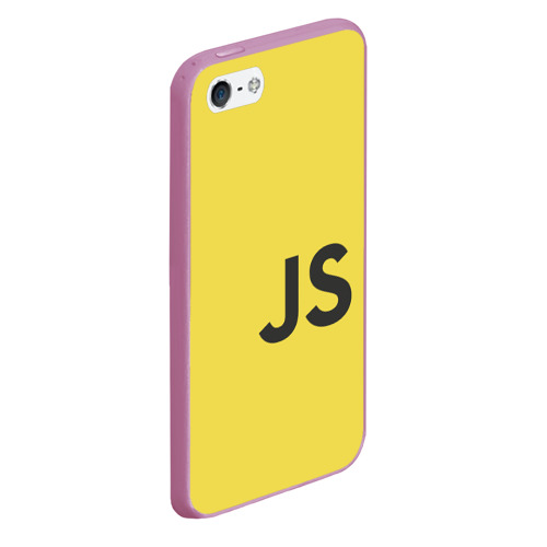 Чехол для iPhone 5/5S матовый Javascript, цвет розовый - фото 3