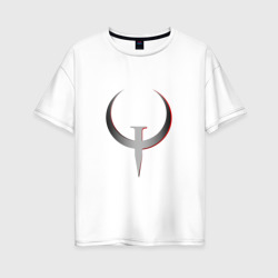 Женская футболка хлопок Oversize Quake Champions - Logo