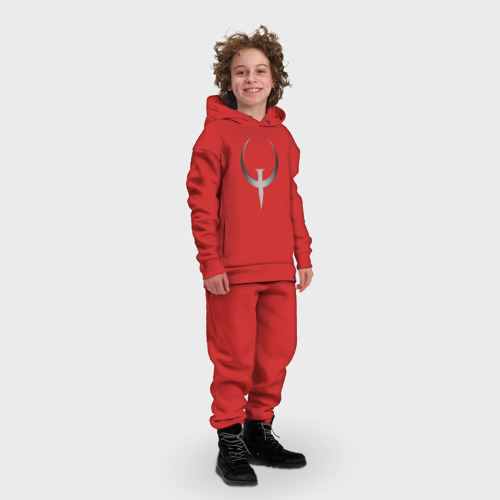 Детский костюм хлопок Oversize Quake Champions - Logo, цвет красный - фото 3