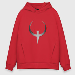 Мужское худи Oversize хлопок Quake Champions - Logo