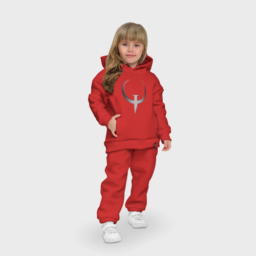 Детский костюм хлопок Oversize Quake Champions - Logo, цвет красный - фото 7