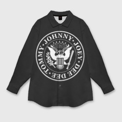 Женская рубашка oversize 3D The Ramones