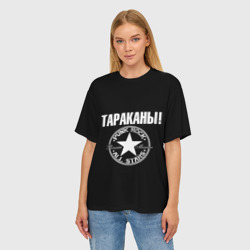 Женская футболка oversize 3D Тараканы - фото 2