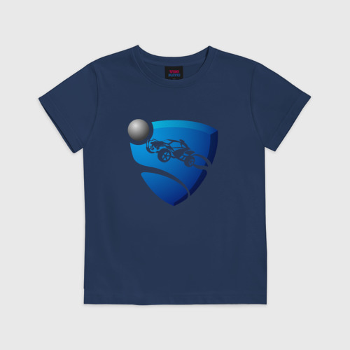 Детская футболка хлопок с принтом Rocket League, вид спереди #2