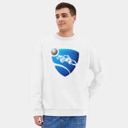Мужской свитшот oversize без начеса хлопок Rocket League - фото 2