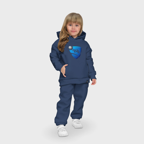 Детский костюм хлопок Oversize Rocket League, цвет темно-синий - фото 7